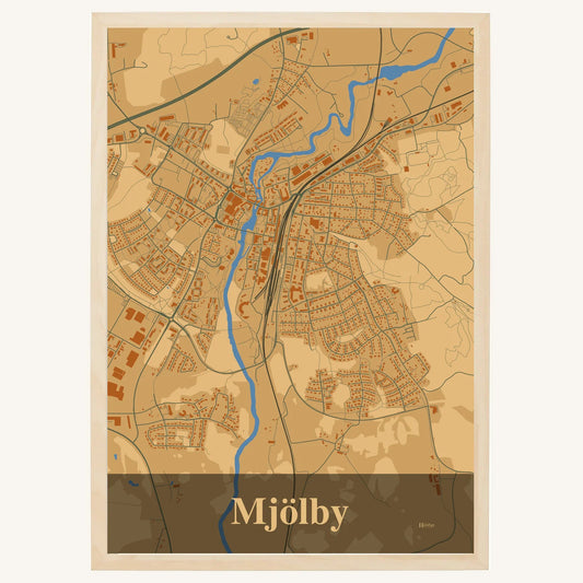 Mjölby poster – Rektangulär 2026 – Ljusbrun