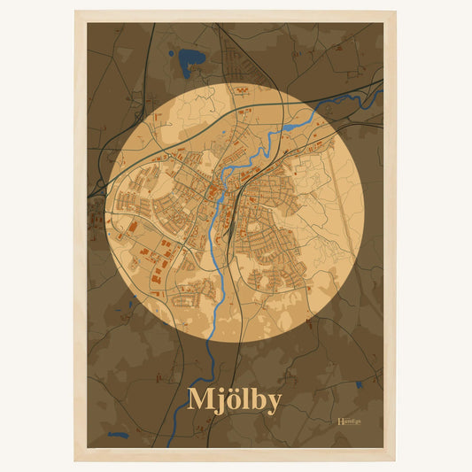 Mjölby poster – Centrum 2026 – Ljusbrun