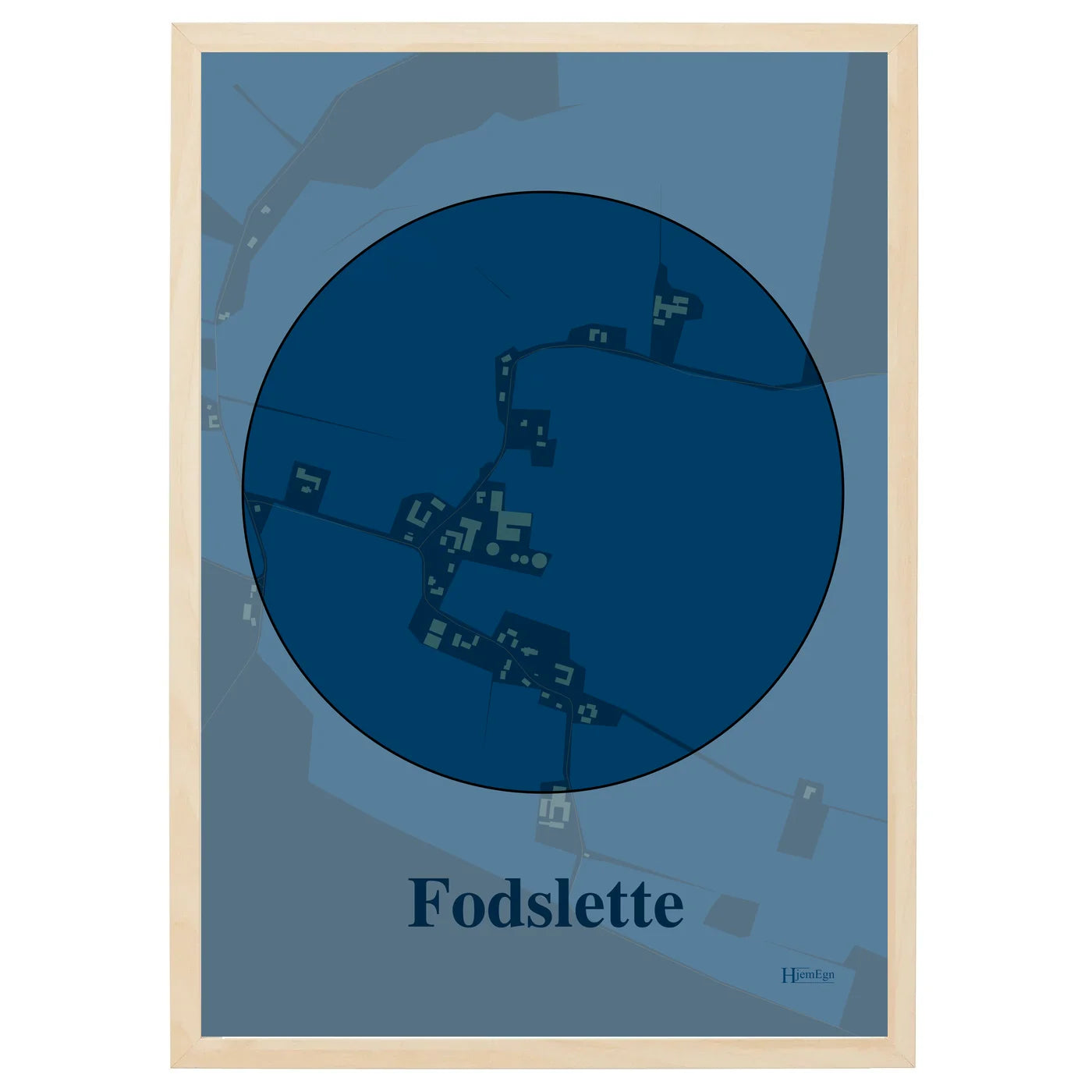 Fodslette Plakat - Mørk blå