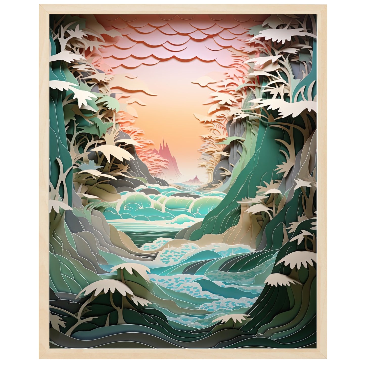 Billede af stejl klippe med voldsomme bølger, der bryder mod klippens fod.