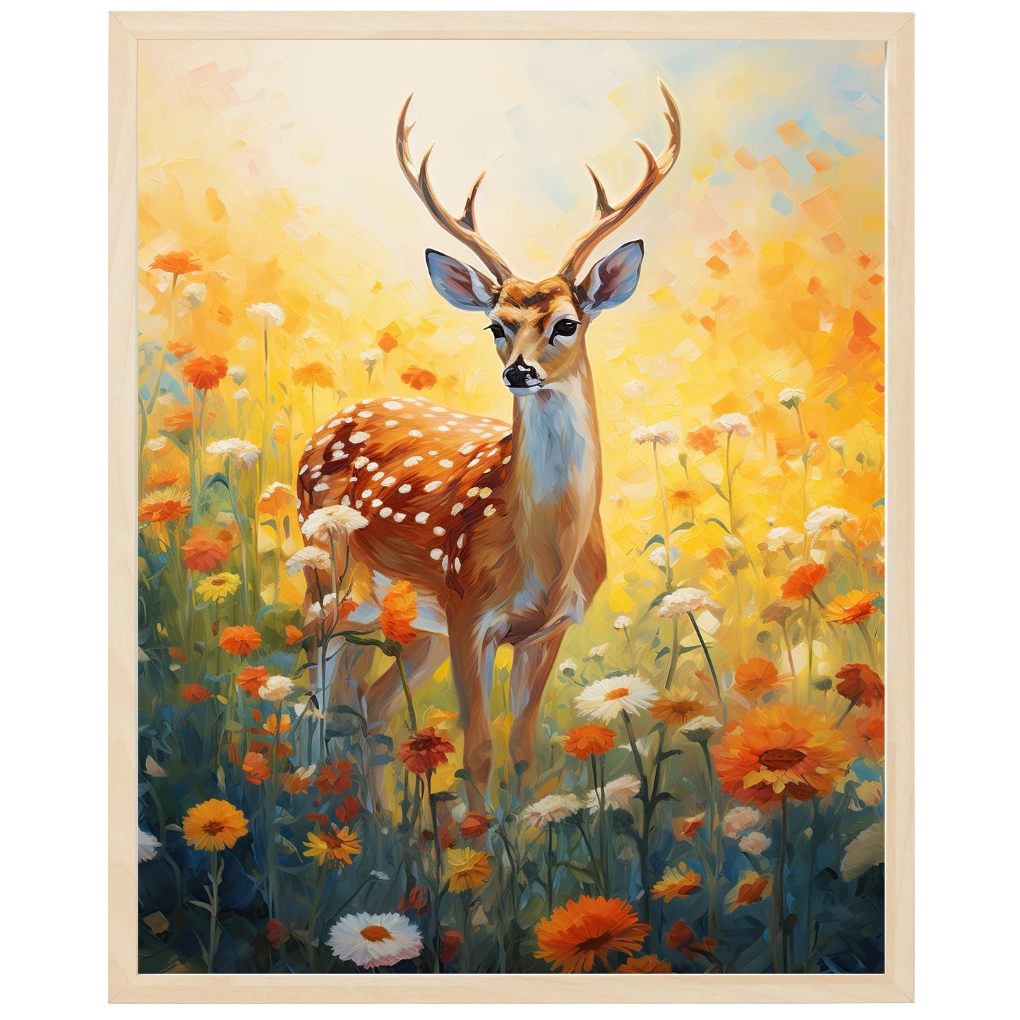 På billedet ser vi en majestætisk sikavildt midt i en smuk skovscene. Sikavildtet stråler af styrke og ro, mens solens stråler skinner igennem trætoppene. Denne naturlige skønhed minder os om at sætte pris på de vidunderlige dyr, der lever i skoven.