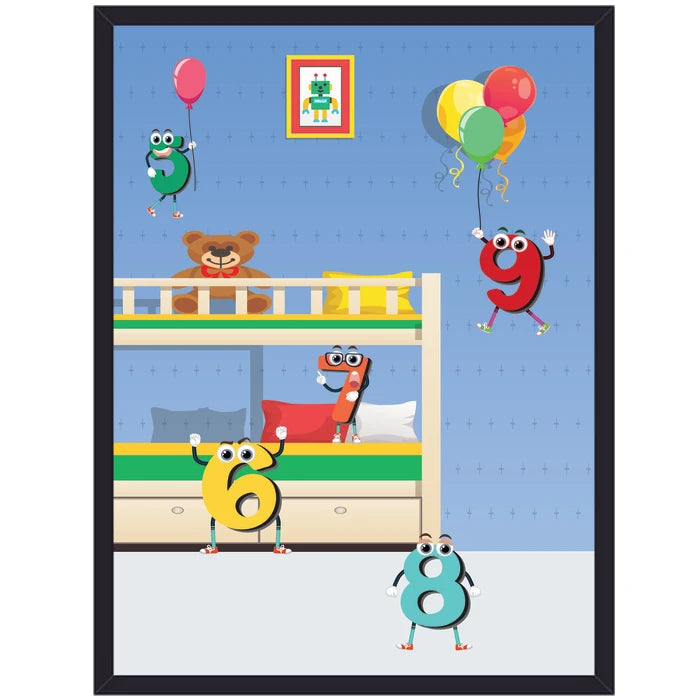 Nummer på rummet 2-i-1 barnplansch