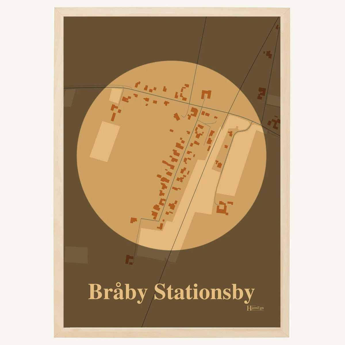 Bråby Stationsby plakat – Centrum 2026 – Lys pastel brun