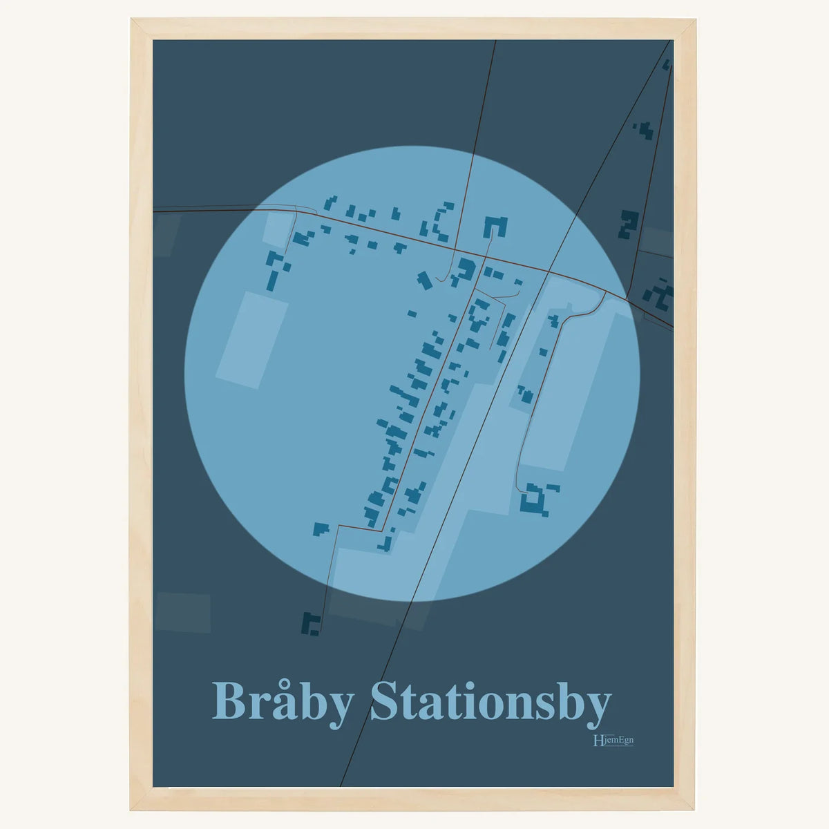 Bråby Stationsby plakat – Centrum 2026 – Lys pastel blå