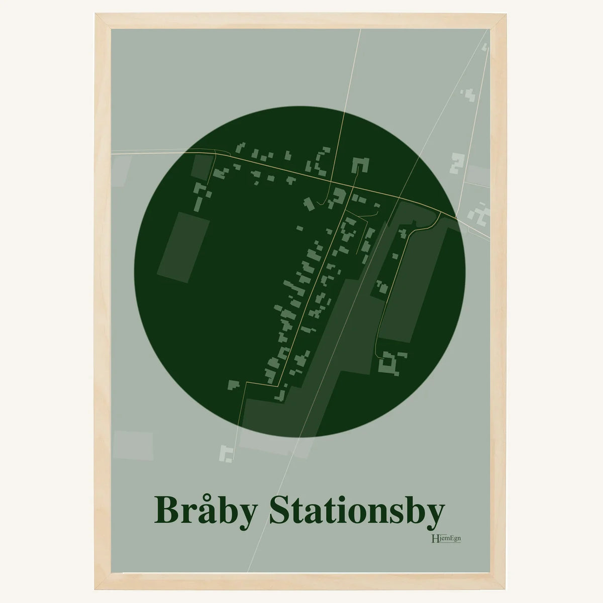 Bråby Stationsby plakat – Centrum 2026 – Mørk grøn