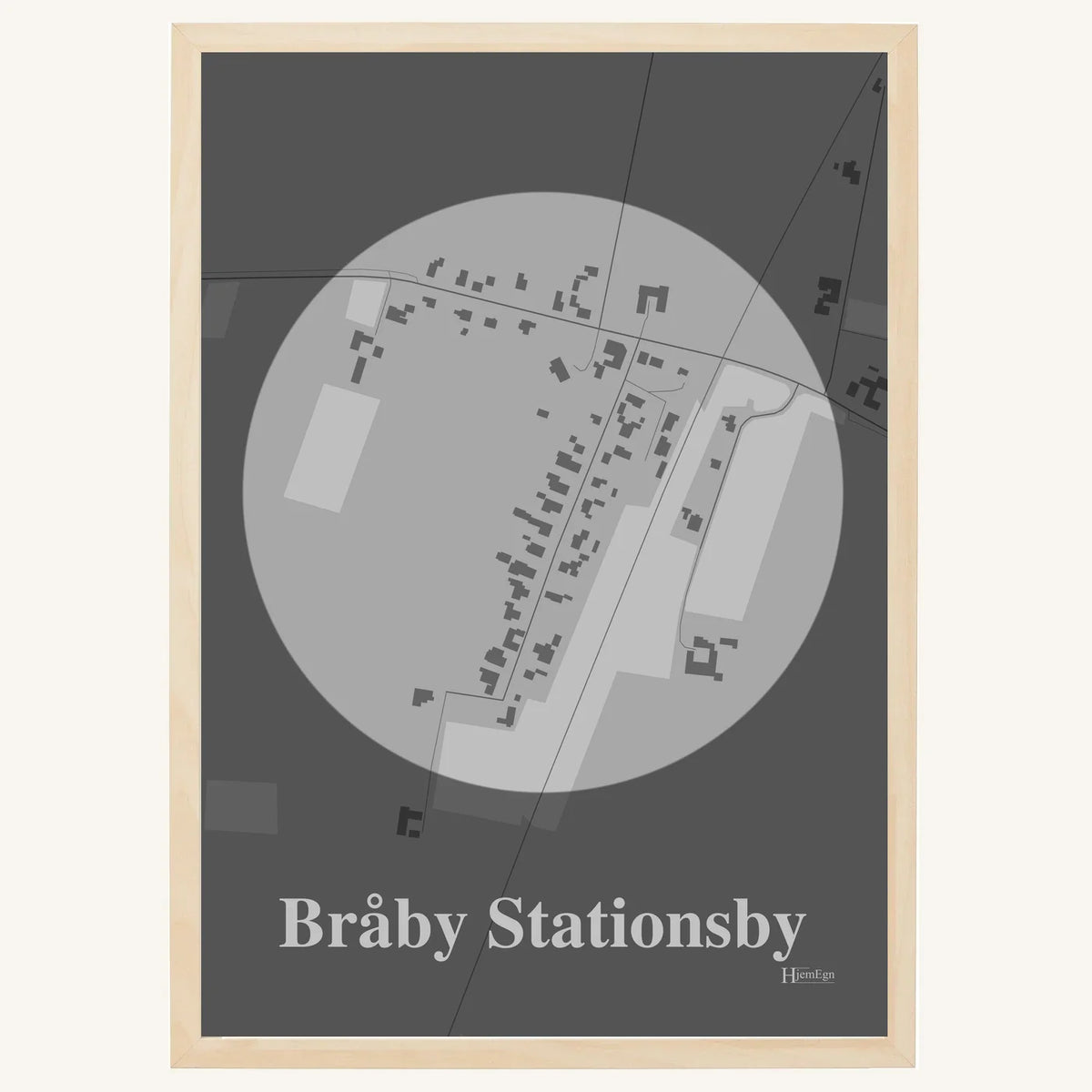 Bråby Stationsby plakat – Centrum 2026 – Lys pastel grå