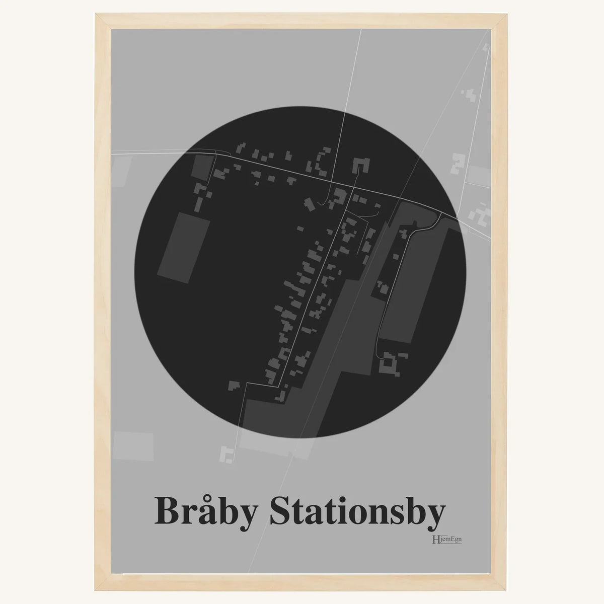 Bråby Stationsby plakat – Centrum 2026 – Mørk grå