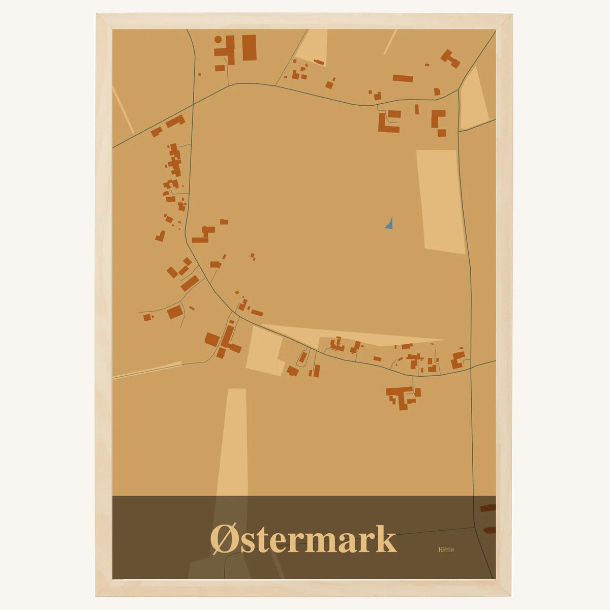 Østermark plakat – Firkantet 2026 – Lys pastel brun