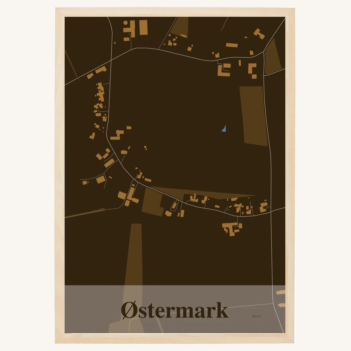Østermark plakat – Firkantet 2026 – Mørk brun