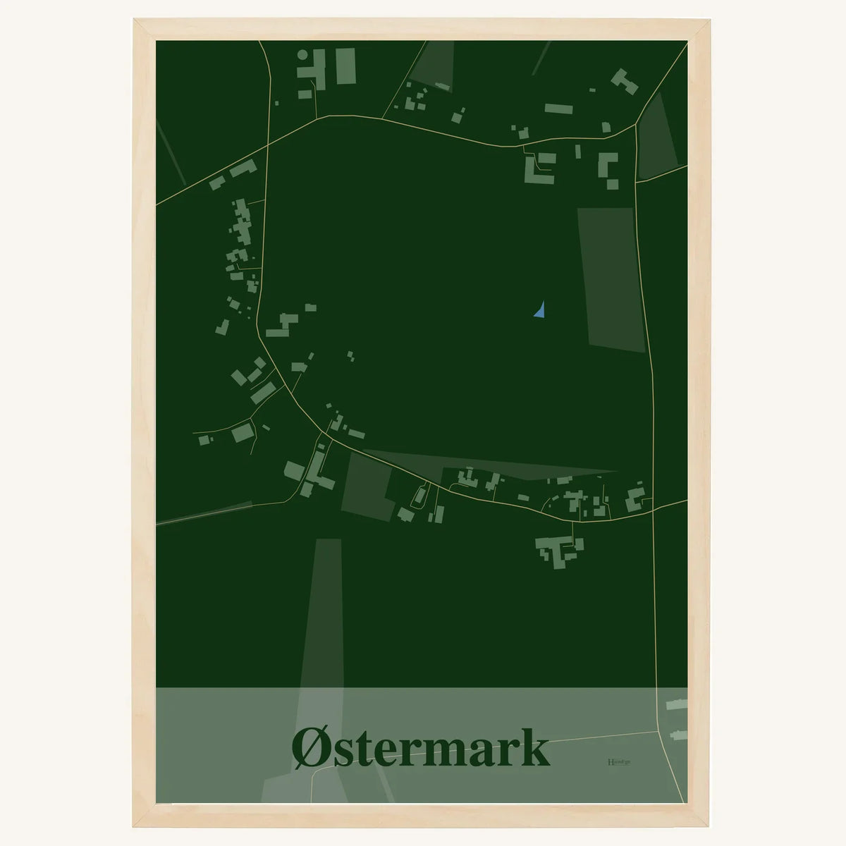 Østermark plakat – Firkantet 2026 – Mørk grøn