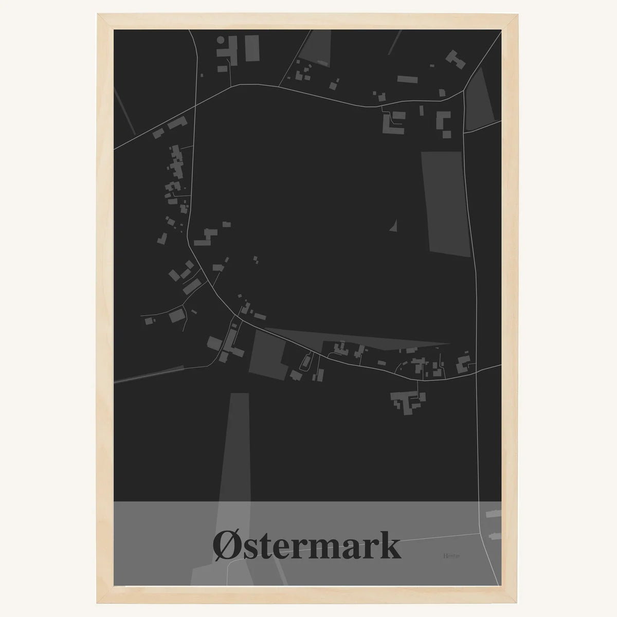 Østermark plakat – Firkantet 2026 – Mørk grå