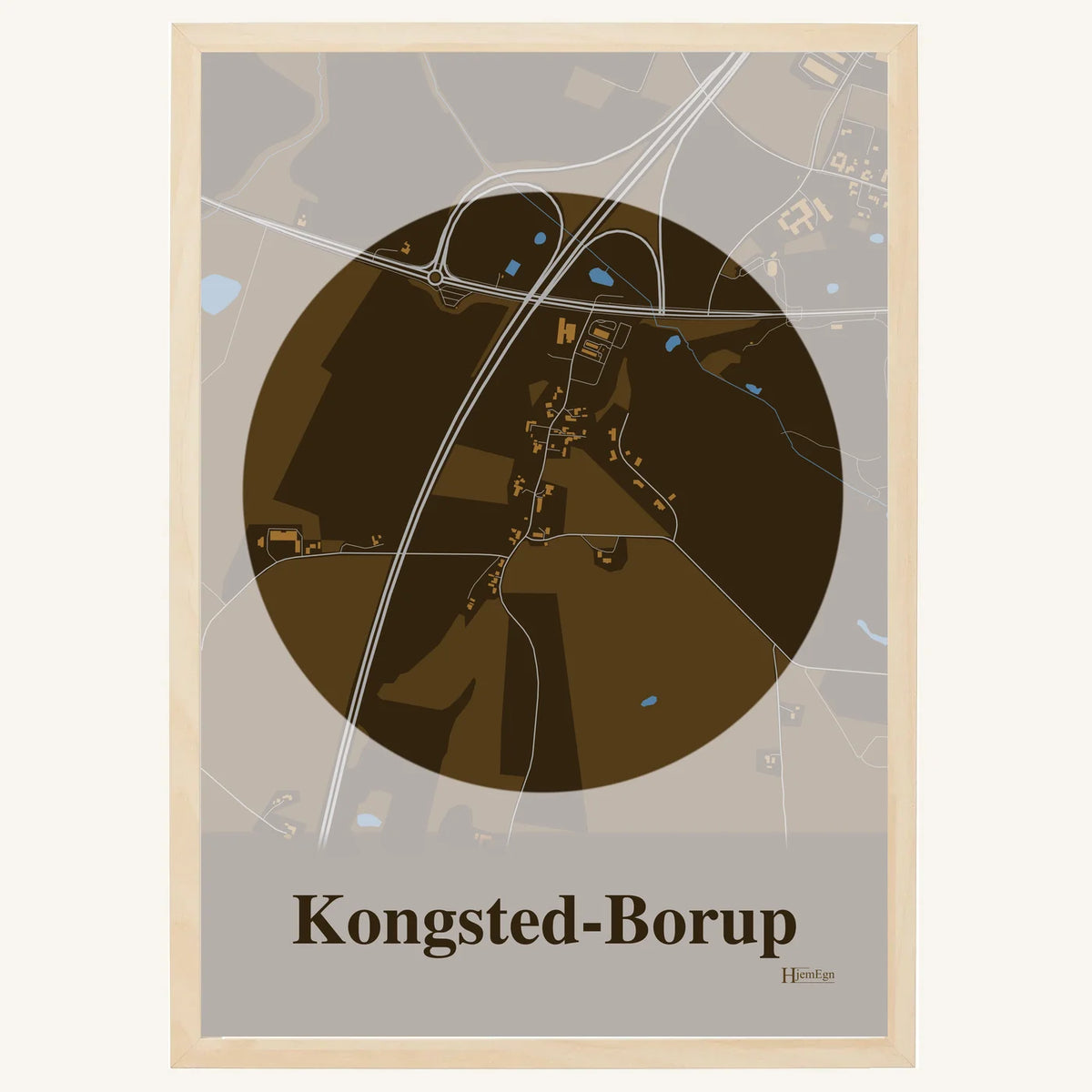 Kongsted-Borup plakat – Centrum 2026 – Mørk brun