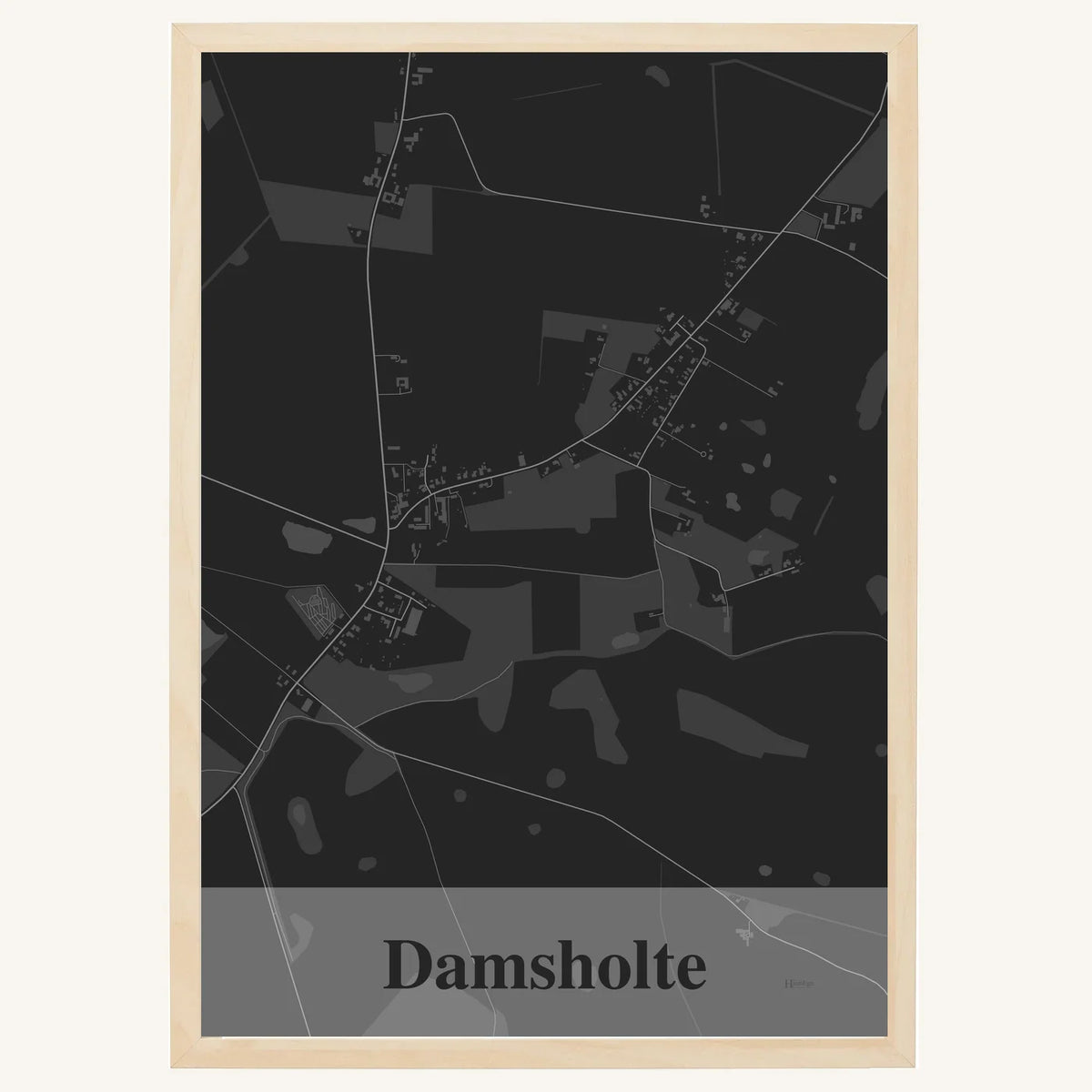 Damsholte plakat – Firkantet 2026 – Mørk grå