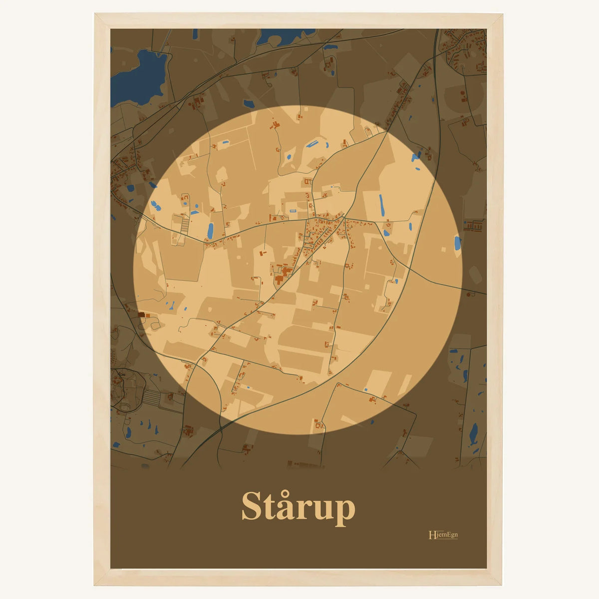 Stårup plakat – Centrum 2026 – Lys pastel brun