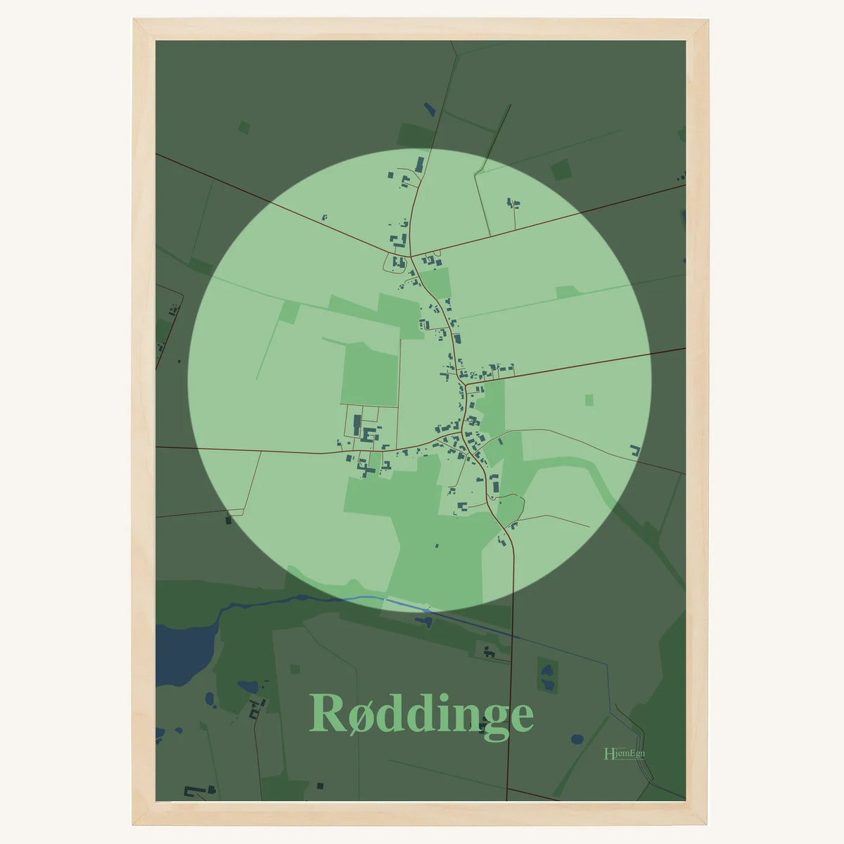 Røddinge plakat – Centrum 2026 – Lys pastel grøn