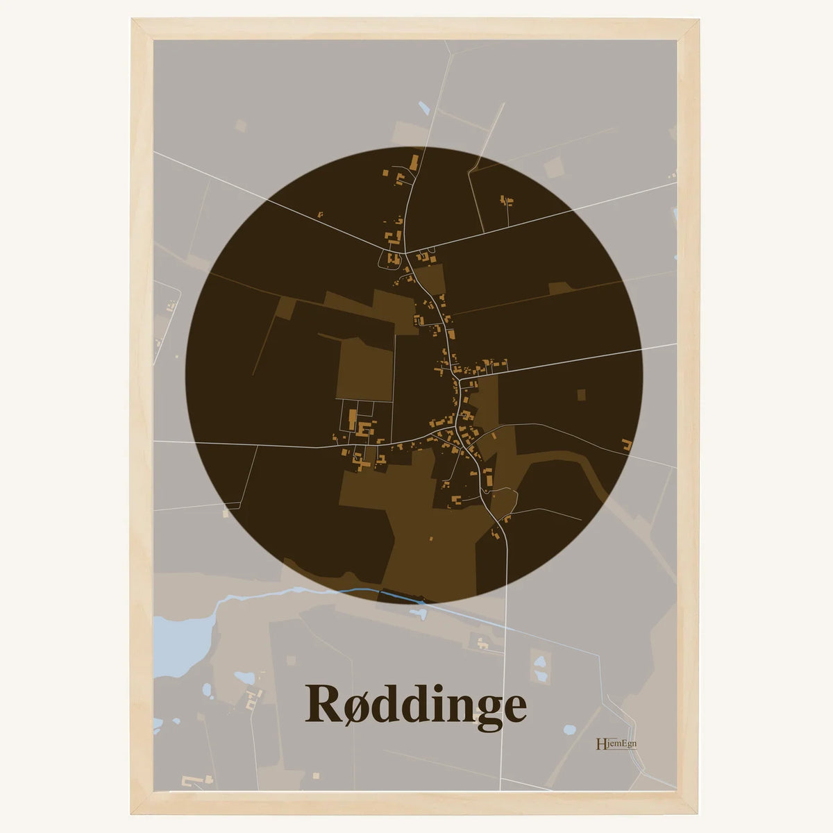 Røddinge plakat – Centrum 2026 – Mørk brun
