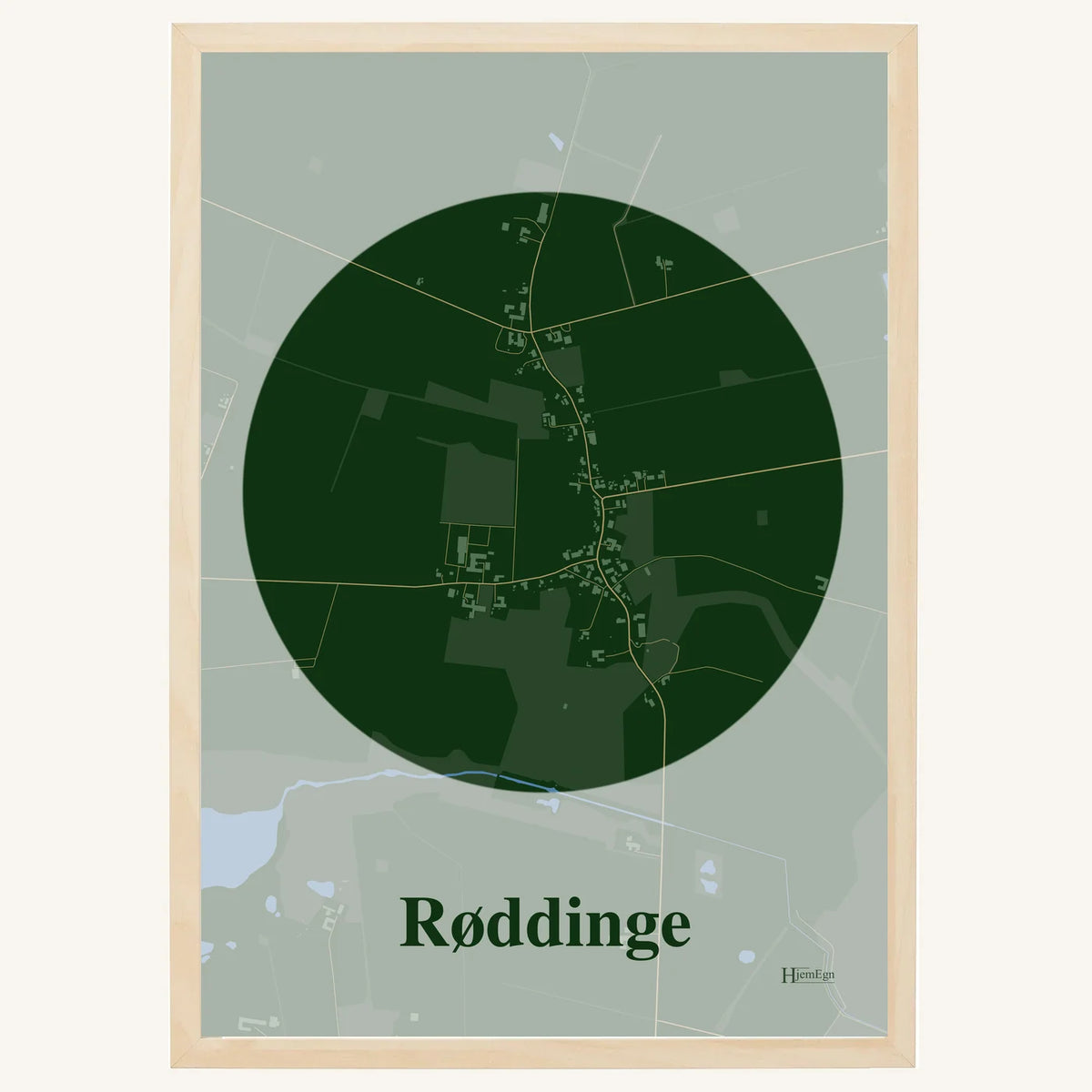 Røddinge plakat – Centrum 2026 – Mørk grøn