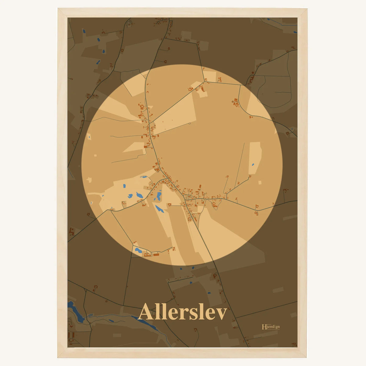 Allerslev plakat – Centrum 2026 – Lys pastel brun