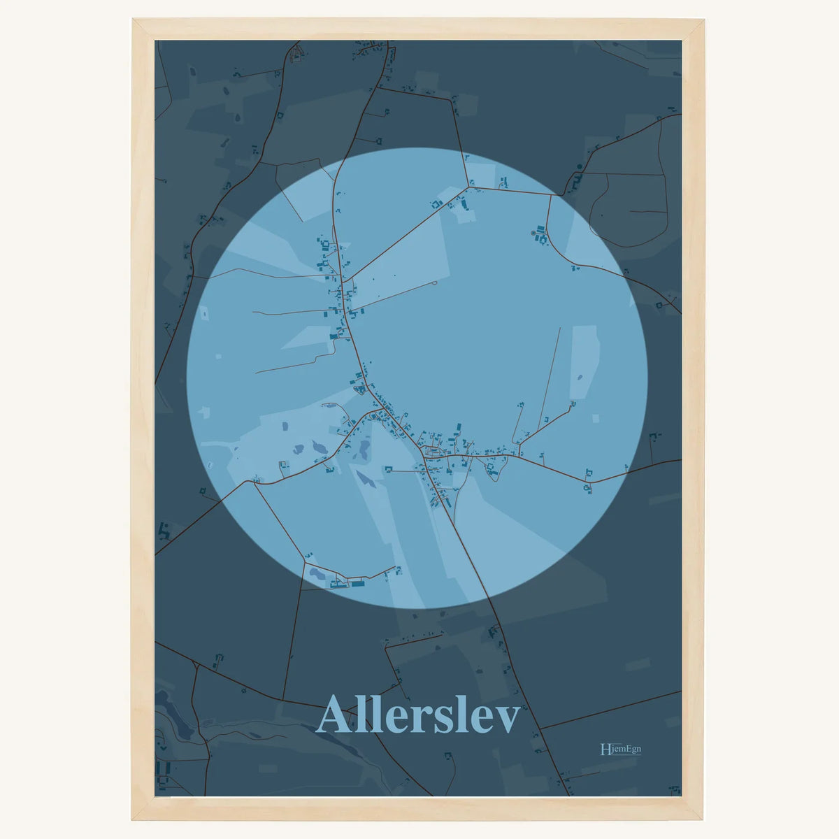 Allerslev plakat – Centrum 2026 – Lys pastel blå