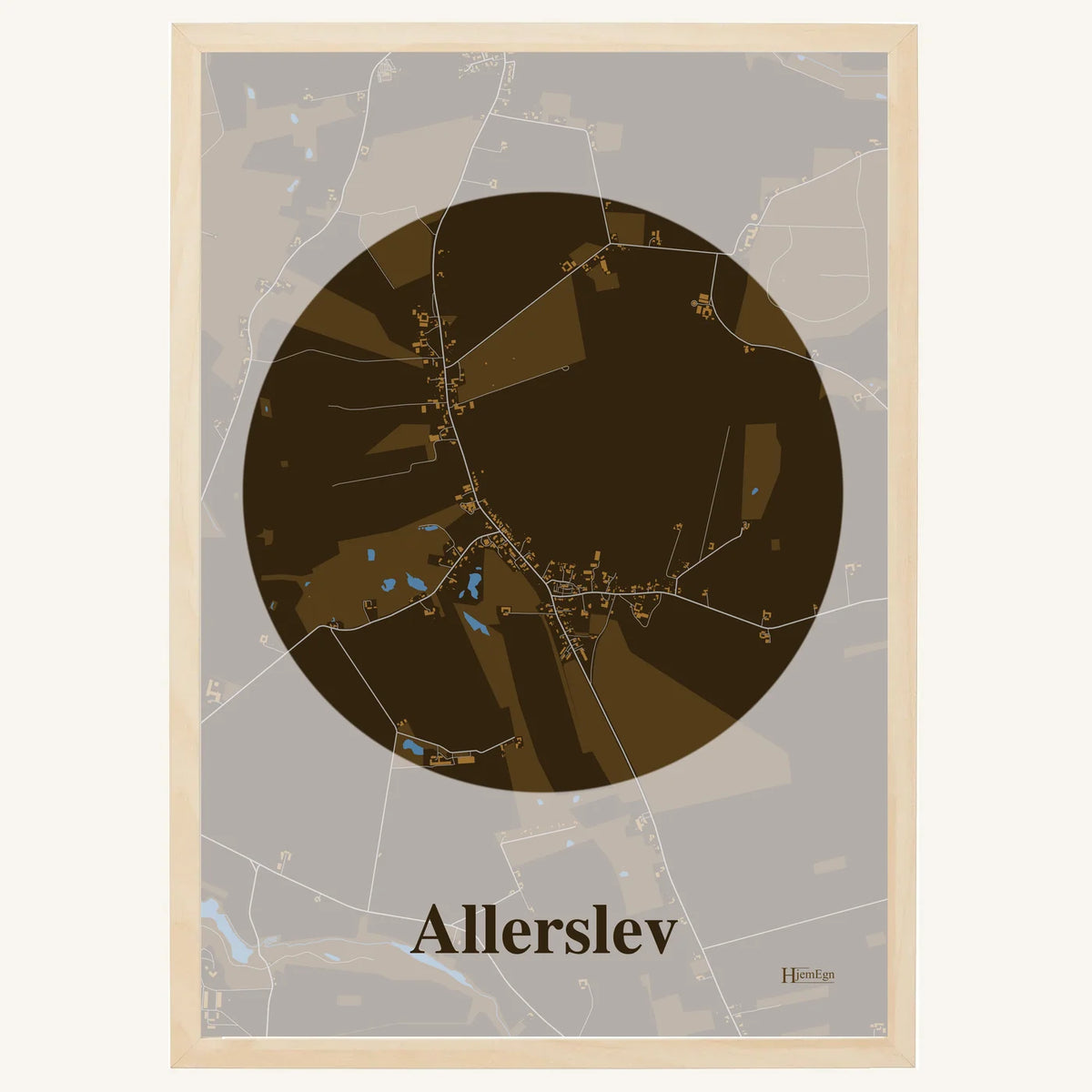 Allerslev plakat – Centrum 2026 – Mørk brun
