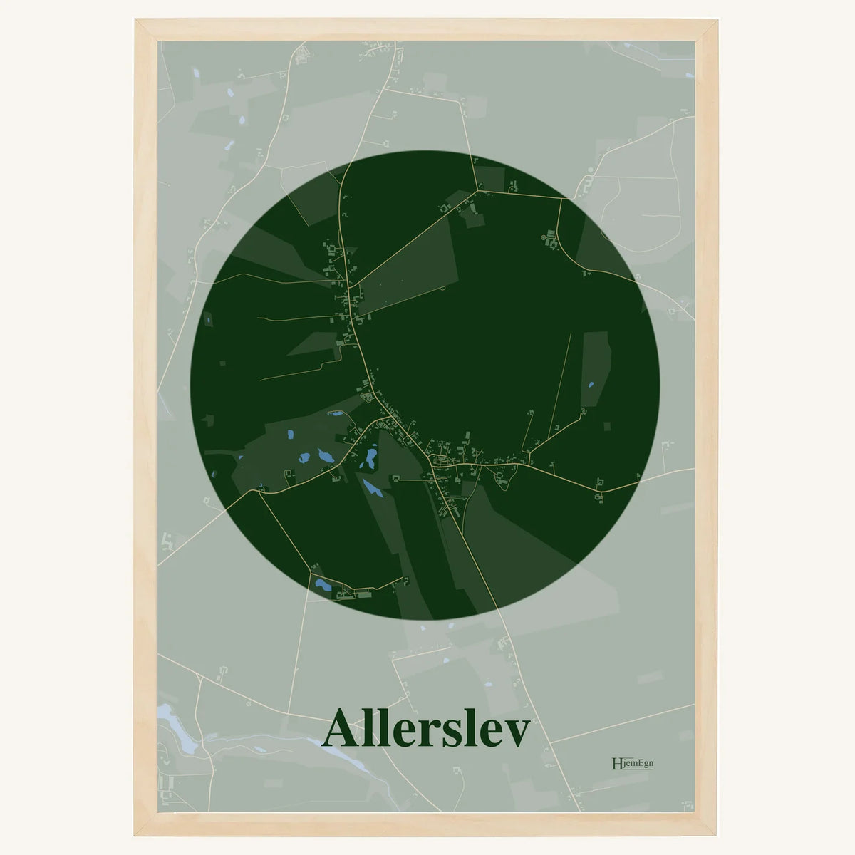 Allerslev plakat – Centrum 2026 – Mørk grøn