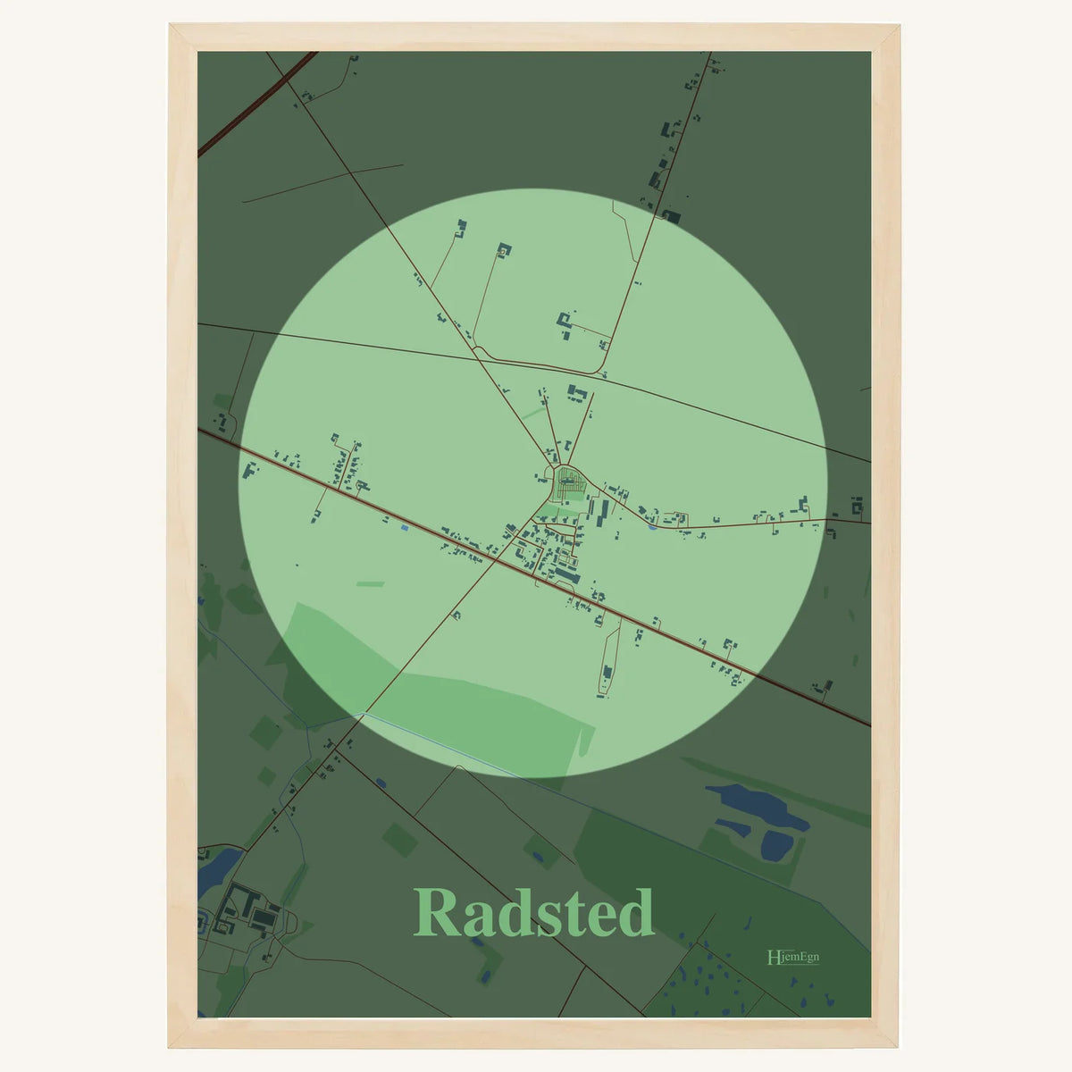 Radsted plakat – Centrum 2026 – Lys pastel grøn