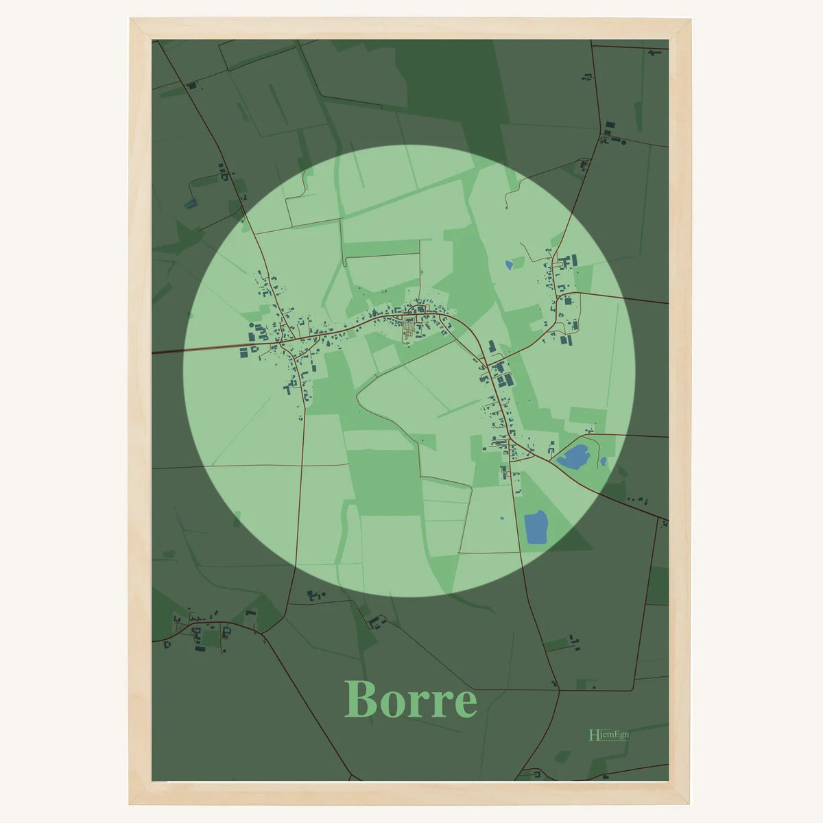 Borre plakat – Centrum 2026 – Lys pastel grøn