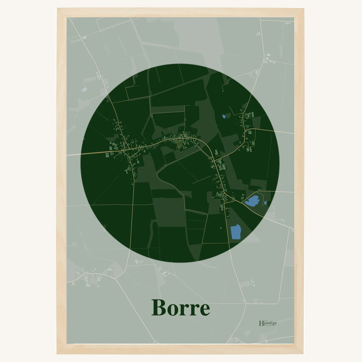 Borre plakat – Centrum 2026 – Mørk grøn