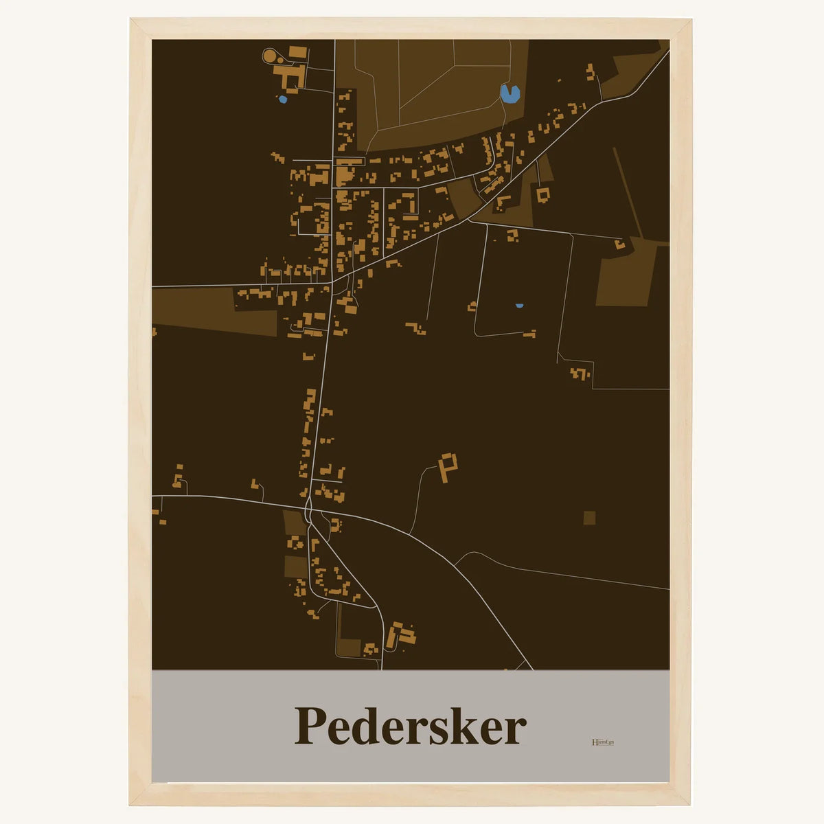 Pedersker plakat – Firkantet 2026 – Mørk brun