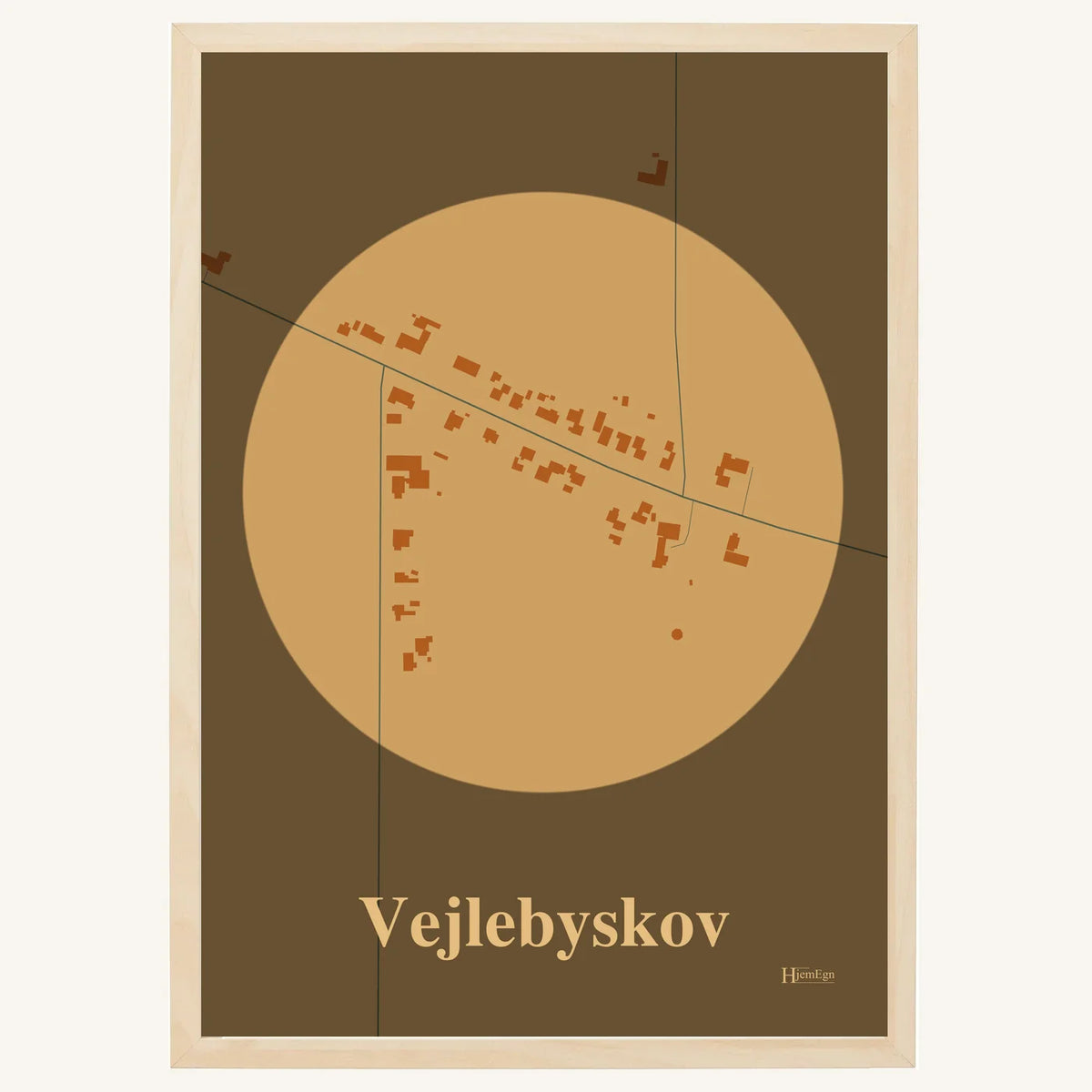 Vejlebyskov plakat – Centrum 2026 – Lys pastel brun