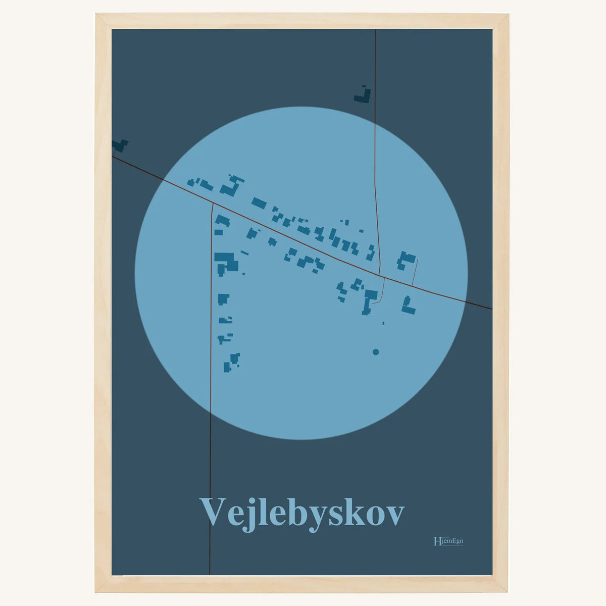 Vejlebyskov plakat – Centrum 2026 – Lys pastel blå