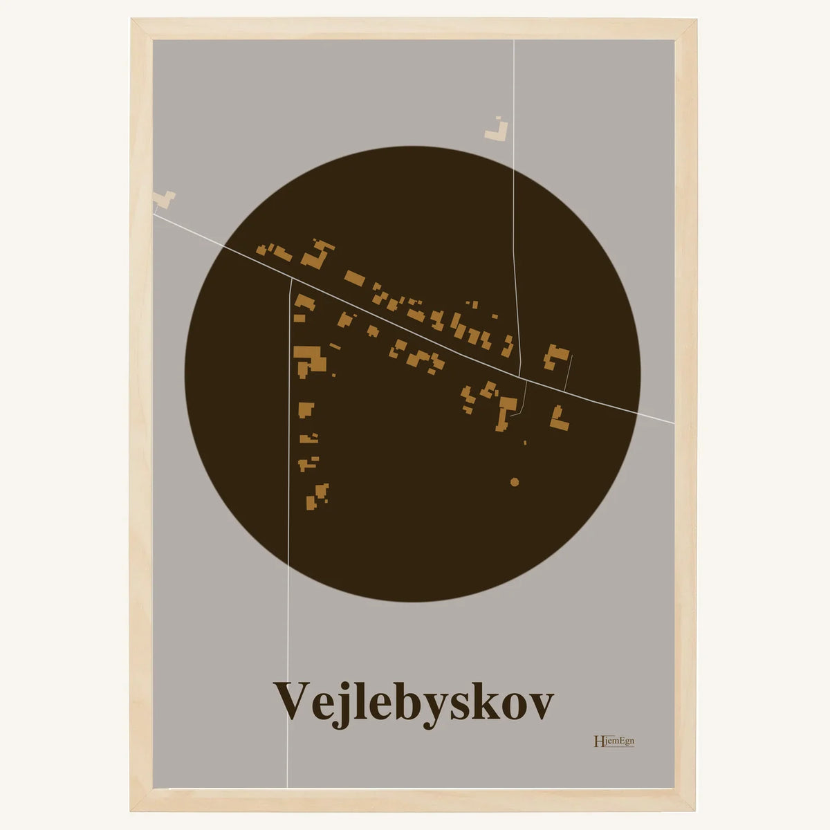 Vejlebyskov plakat – Centrum 2026 – Mørk brun