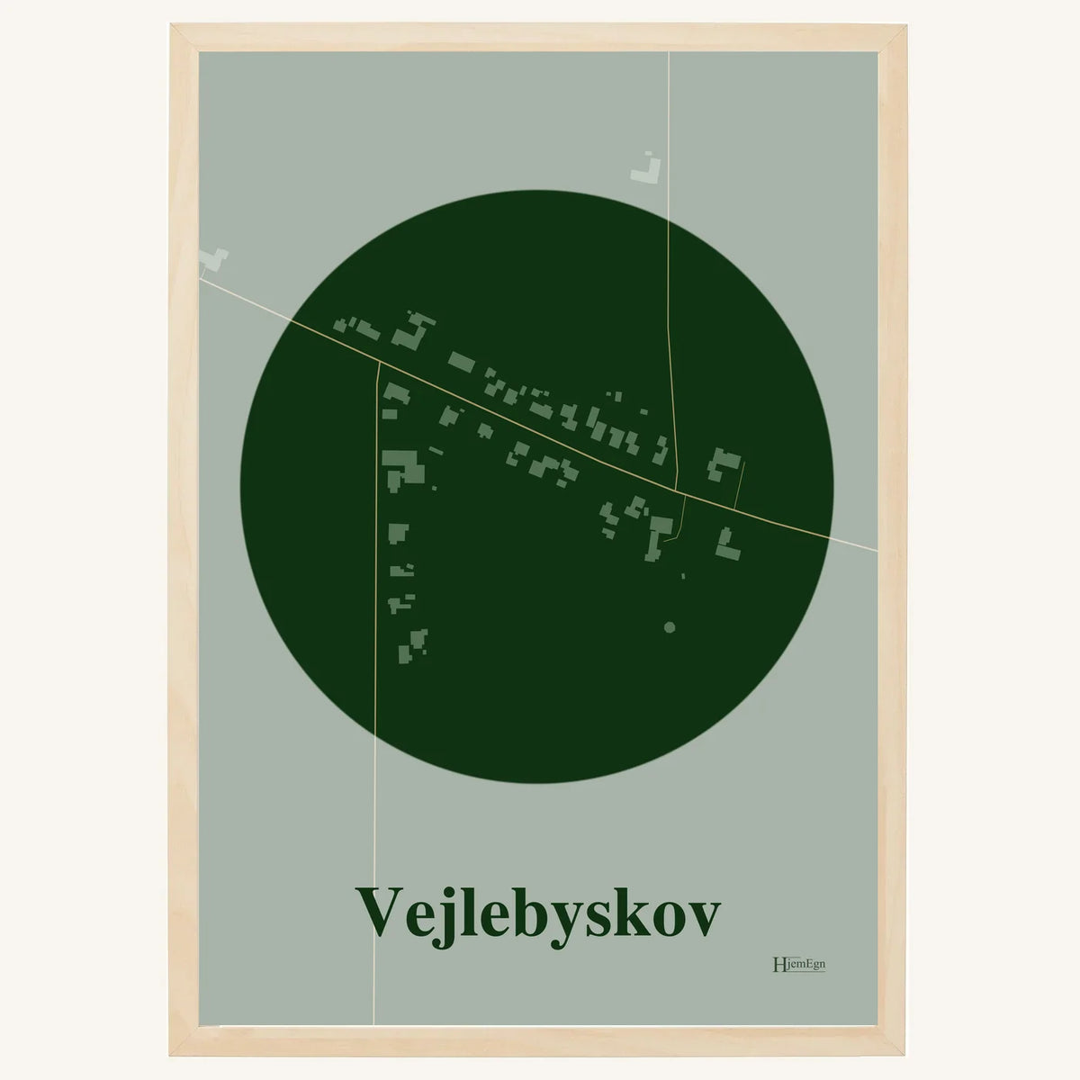 Vejlebyskov plakat – Centrum 2026 – Mørk grøn
