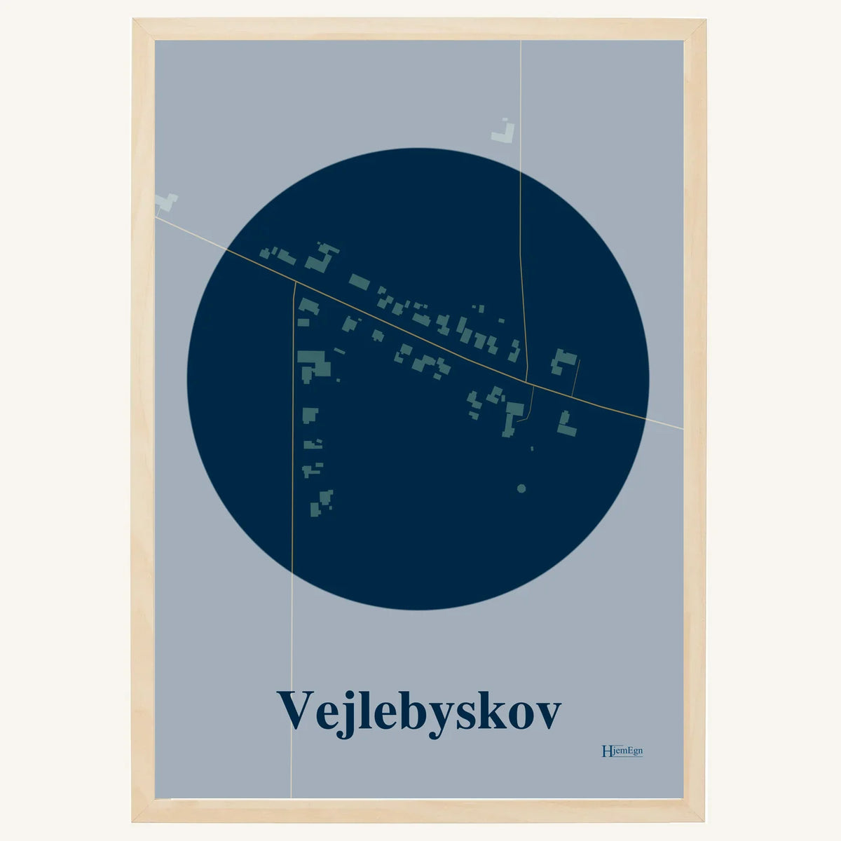 Vejlebyskov plakat – Centrum 2026 – Mørk blå