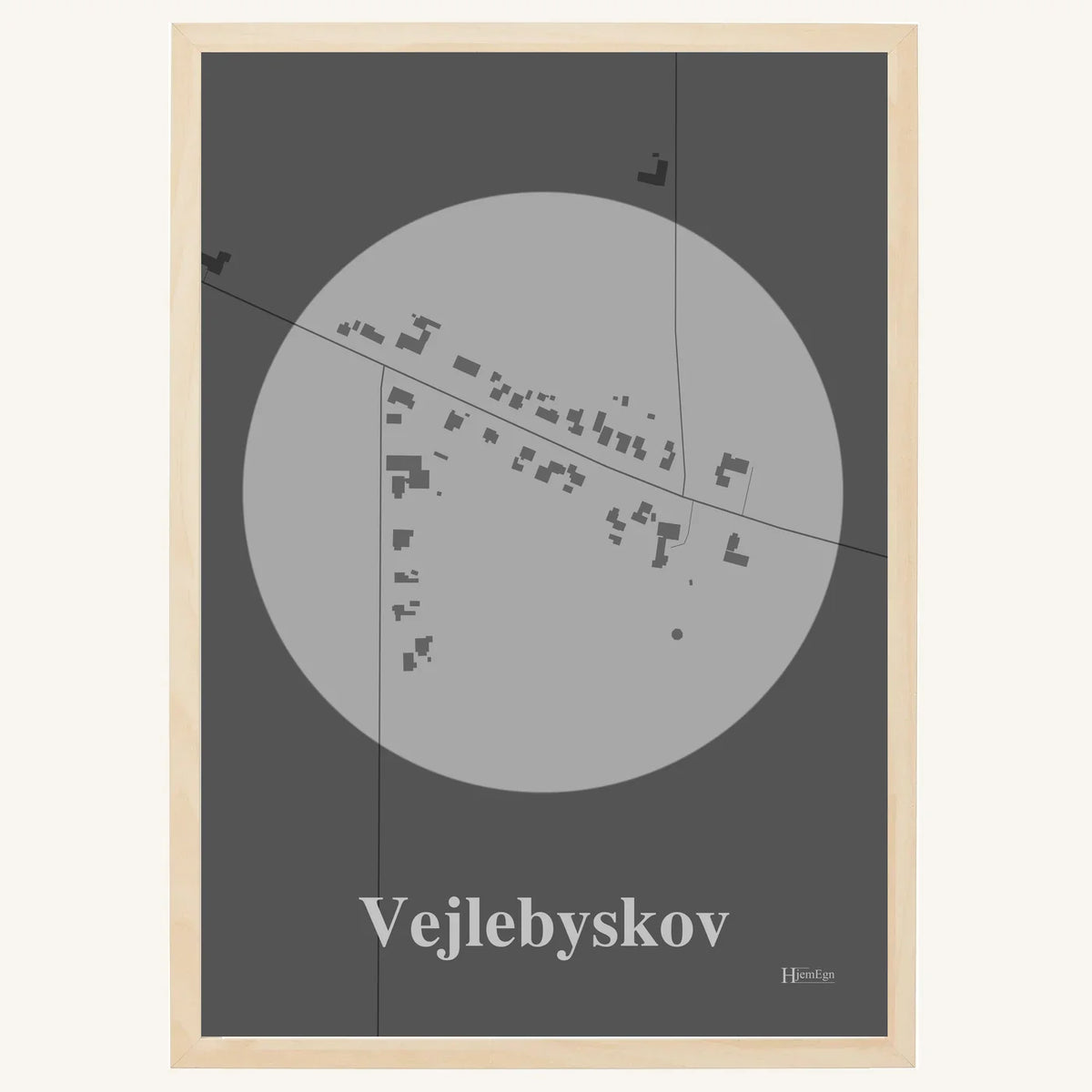 Vejlebyskov plakat – Centrum 2026 – Lys pastel grå