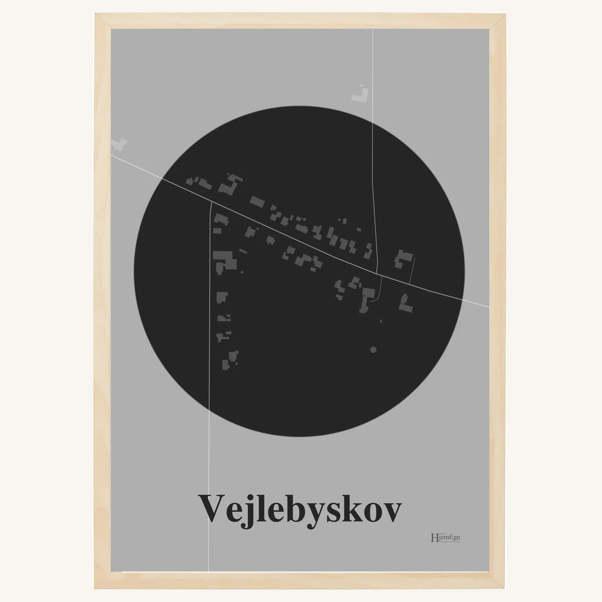 Vejlebyskov plakat – Centrum 2026 – Mørk grå