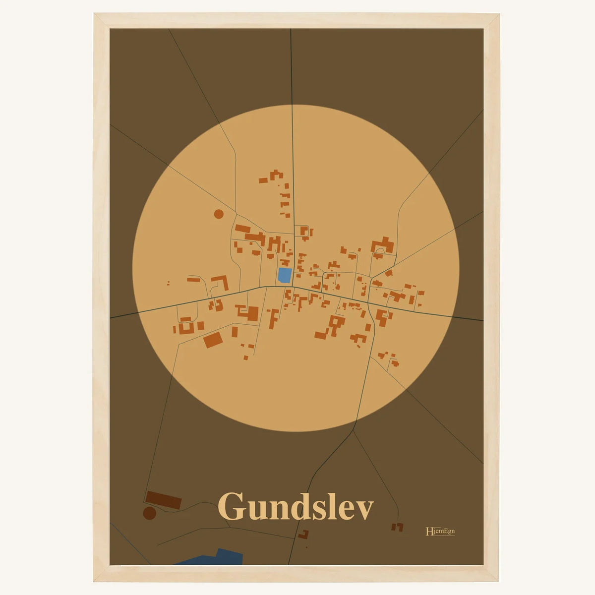 Gundslev plakat – Centrum 2026 – Lys pastel brun