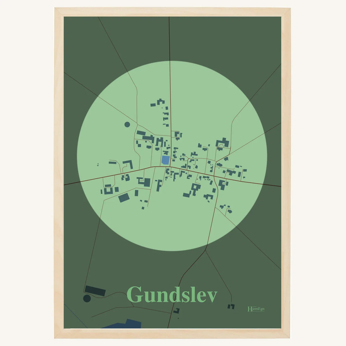 Gundslev plakat – Centrum 2026 – Lys pastel grøn