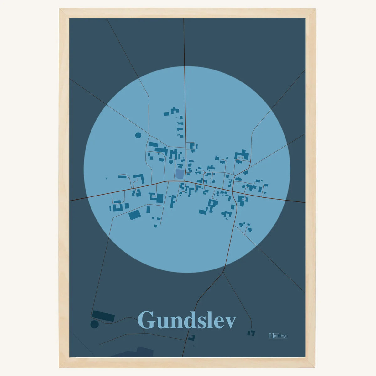 Gundslev plakat – Centrum 2026 – Lys pastel blå