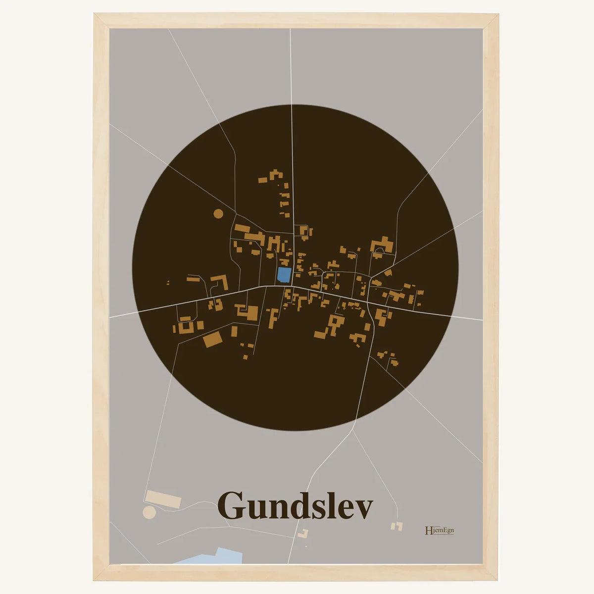 Gundslev plakat – Centrum 2026 – Mørk brun