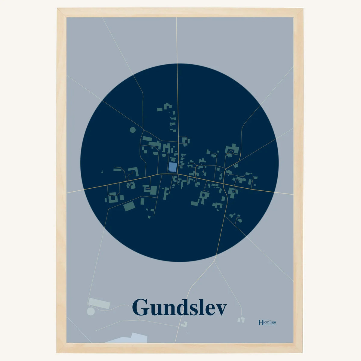 Gundslev plakat – Centrum 2026 – Mørk blå