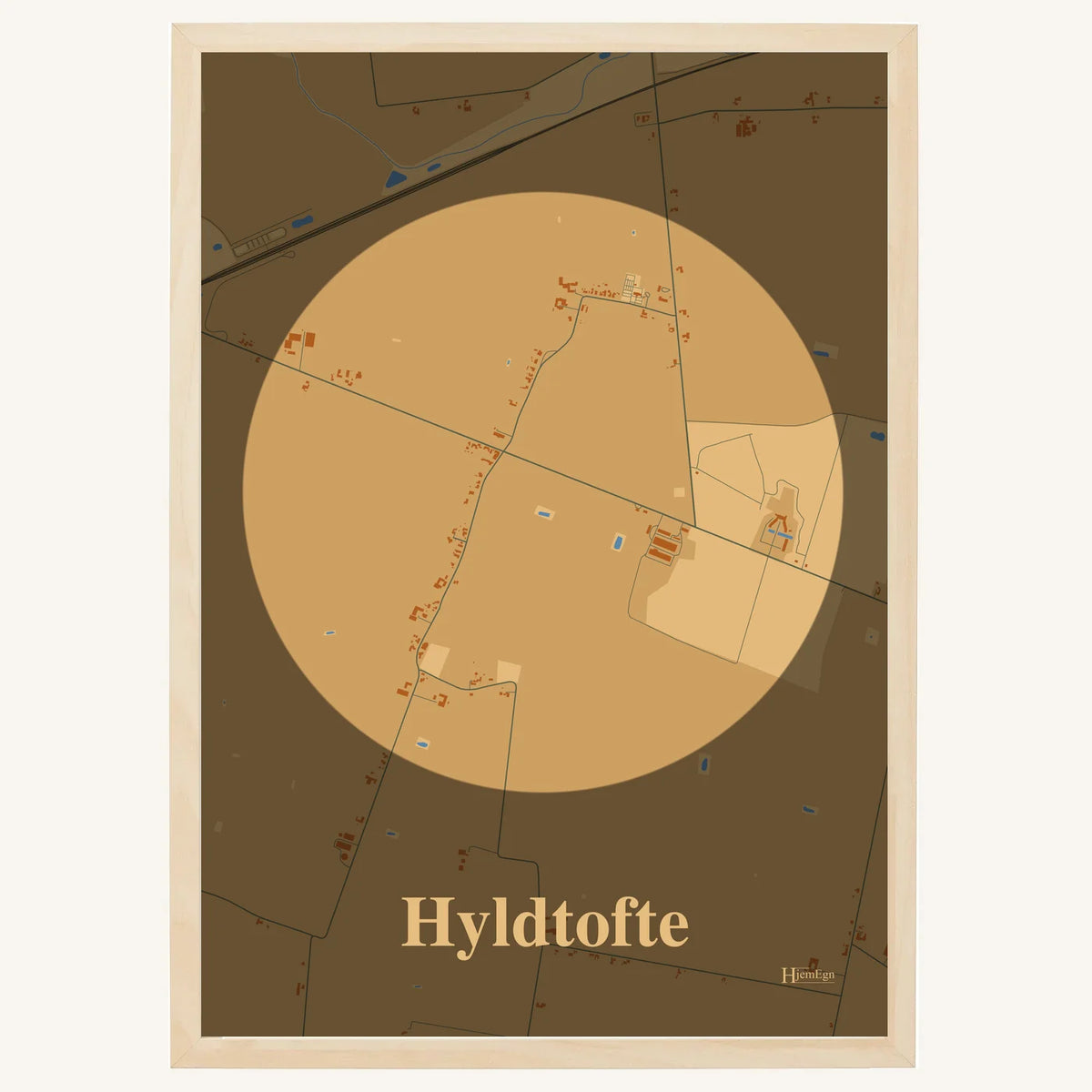 Hyldtofte plakat – Centrum 2026 – Lys pastel brun