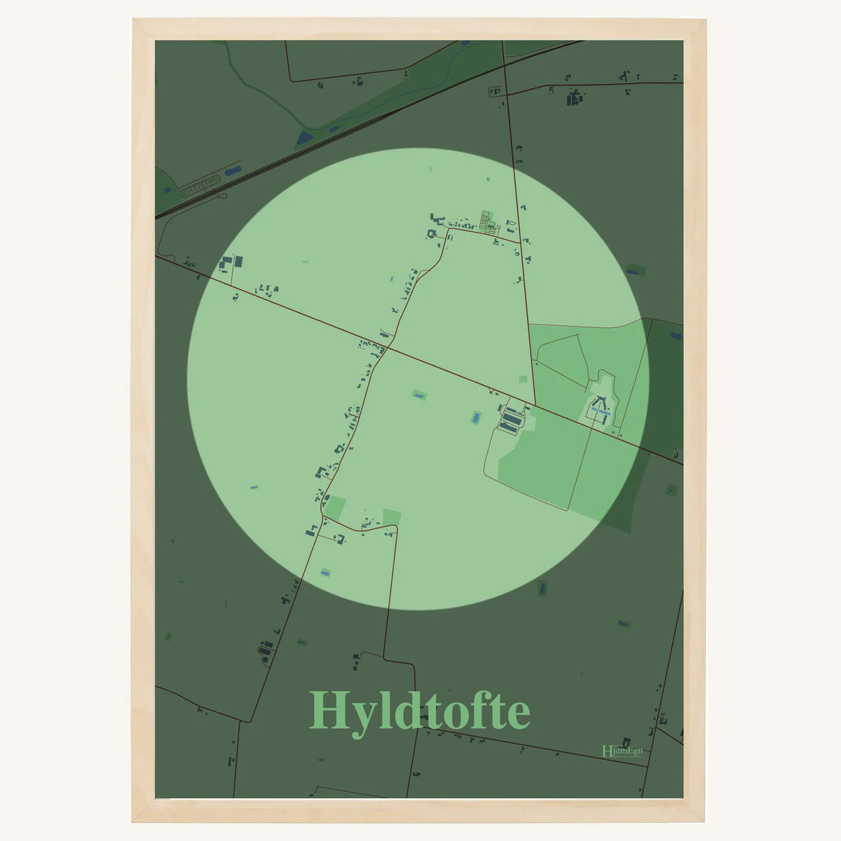 Hyldtofte plakat – Centrum 2026 – Lys pastel grøn