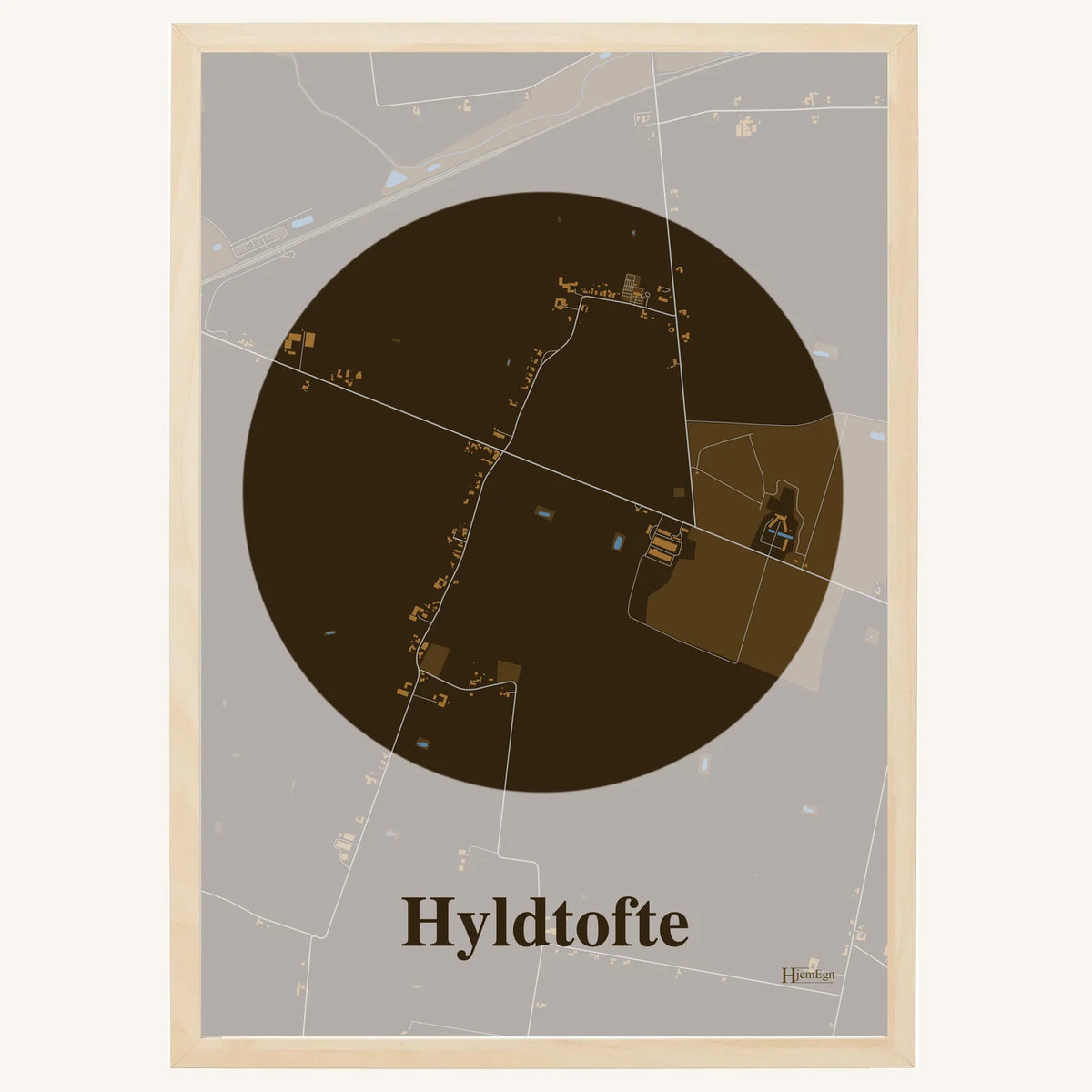 Hyldtofte plakat – Centrum 2026 – Mørk brun