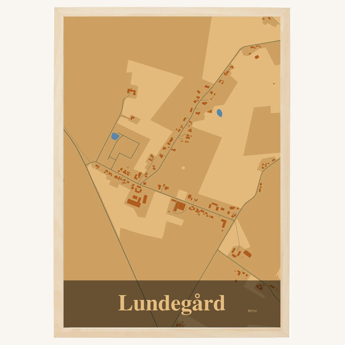 Lundegård plakat – Firkantet 2026 – Lys pastel brun