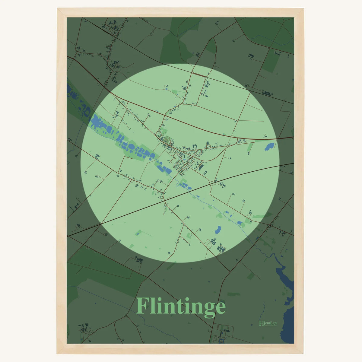 Flintinge plakat – Centrum 2026 – Lys pastel grøn