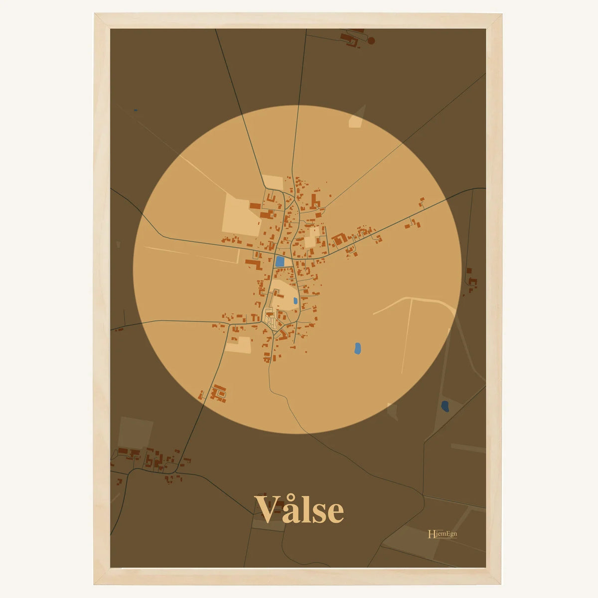 Vålse plakat – Centrum 2026 – Lys pastel brun
