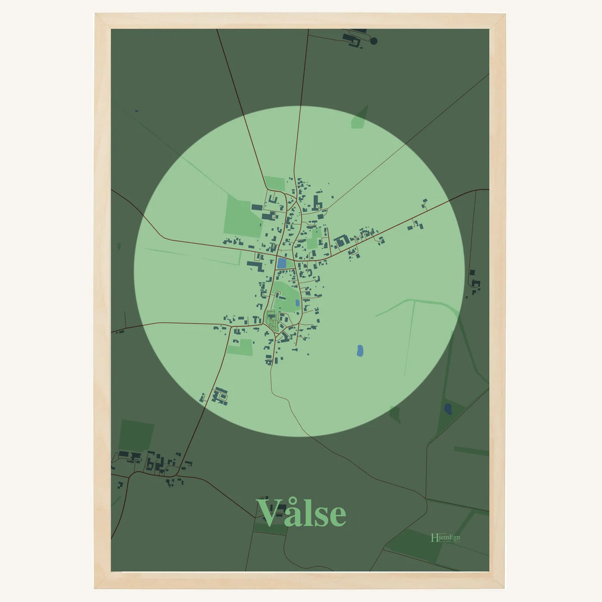 Vålse plakat – Centrum 2026 – Lys pastel grøn