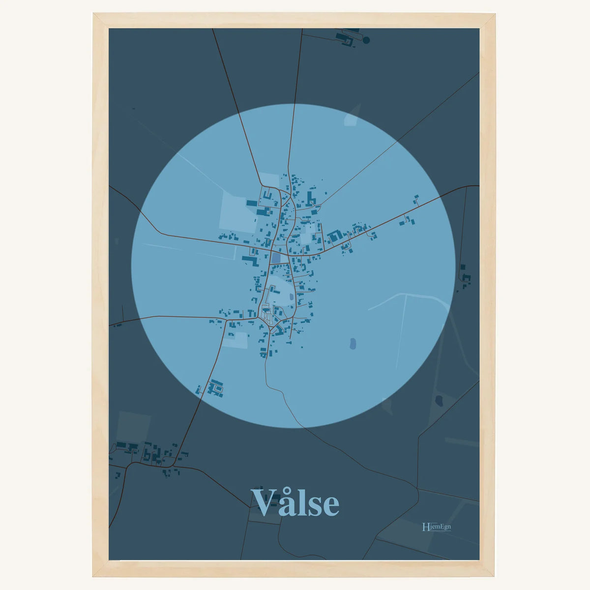 Vålse plakat – Centrum 2026 – Lys pastel blå