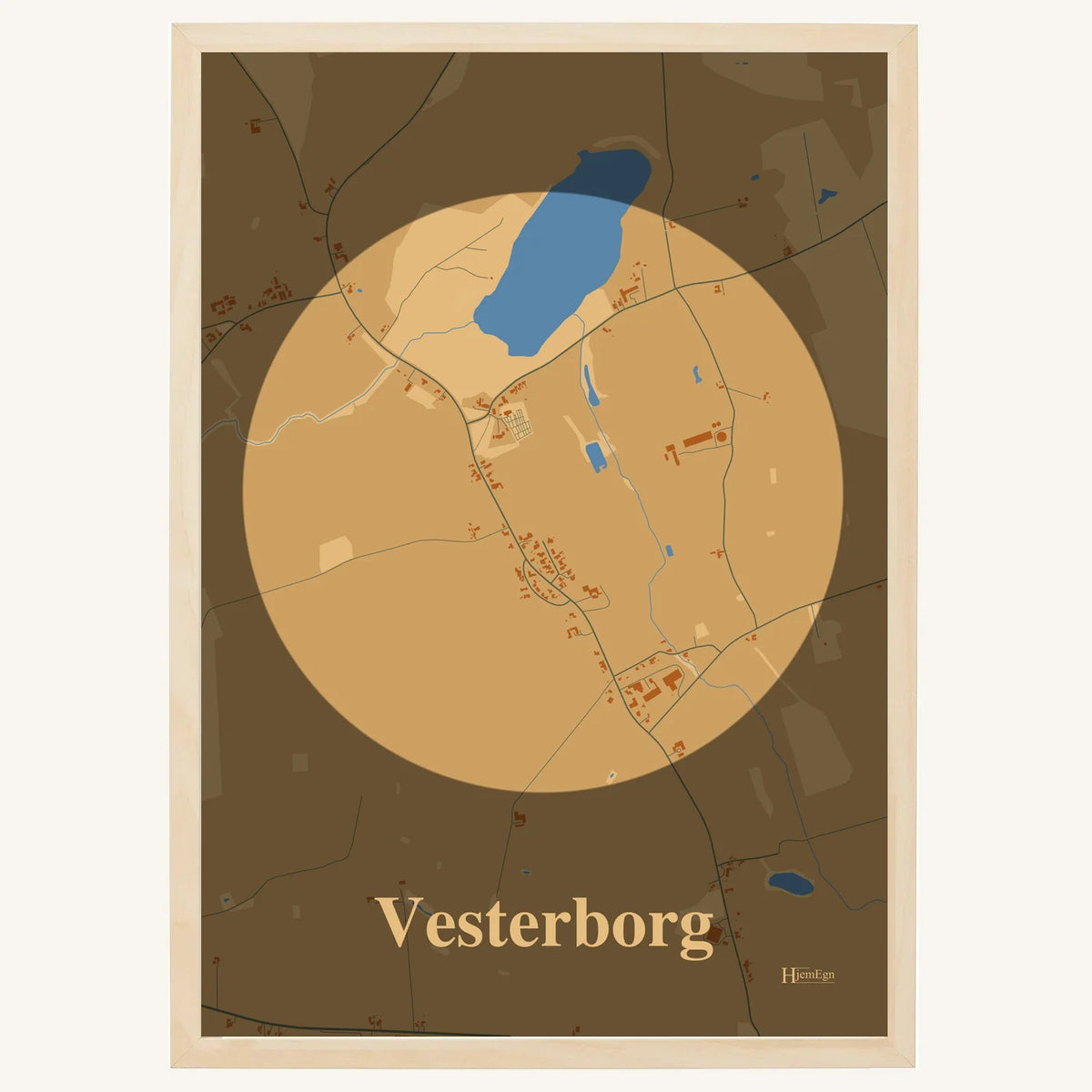 Vesterborg plakat – Centrum 2026 – Lys pastel brun